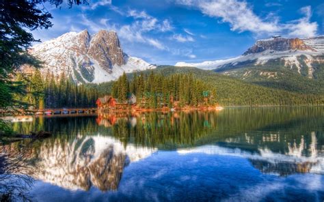 Nature Hdr Lake Landscape Canada Reflection Wallpapers Hd