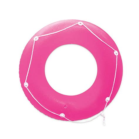 48 neon frost pink inflatable swimming pool inner tube with rope