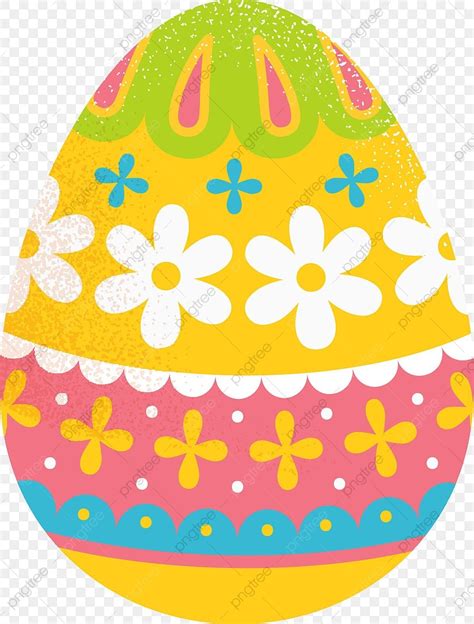 Happy Easter Egg Clipart Transparent PNG Hd Happy Easter Egg Painted With Flowers Easter Egg