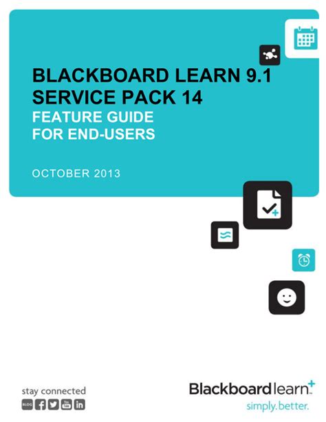 Blackboard Learn 91 Service Pack 14 Feature Guide