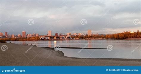 Panorama Of Novosibirsk On The Ob Riverthe Capital Of Siberia