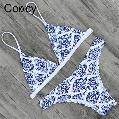Coxcy Triangle Bikini Set Women Push Up Swimwear Brazilian Bikinis Sexy Summer Beach Wear