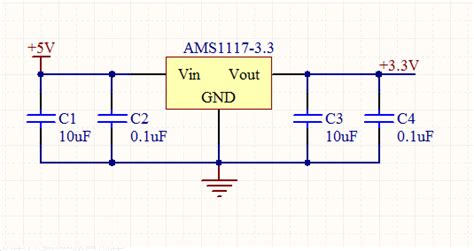 Ams1117 33接线原理及如何接线 稳压电源 电子发烧友网