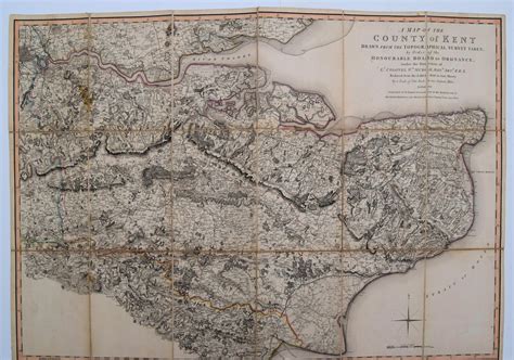 A Map Of The County Of Kent Drawn From The Topographical Survey Taken