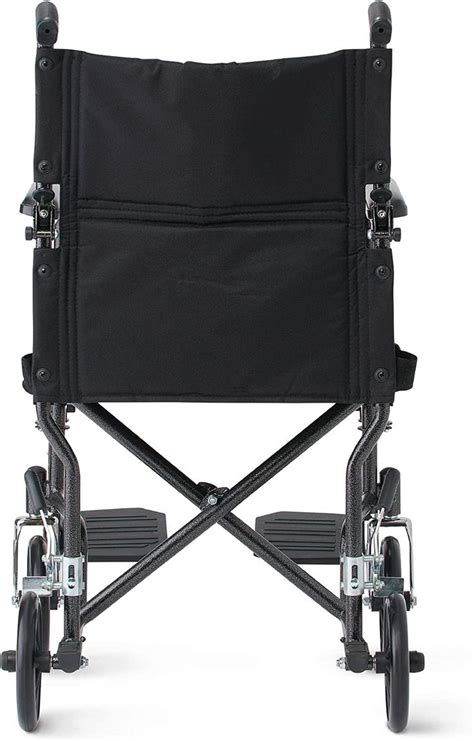 Medline Steel Transport Wheelchair Folding Transport Chair With 8 Inch