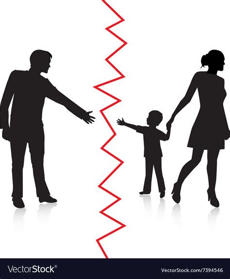 Divorce And Separation Of Father And Baby Vector Image