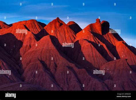 Eroded Landscape In The Desierto Del Diablo In The Los Colorados Area