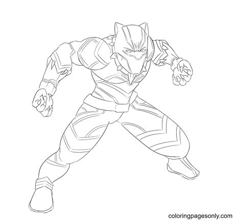 King Of Wakanda Coloring Pages Black Panther Coloring Pages P Ginas