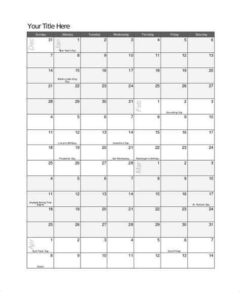 27 Fresh Printable Multi Year Calendar Free Design