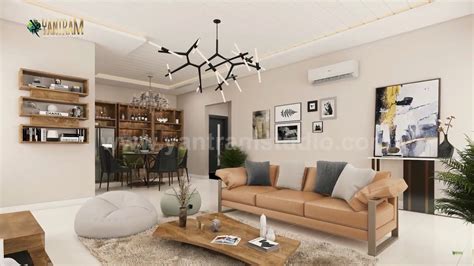 3d Interior Rendering Of Luxurious Livingroom And Master Bedroom By