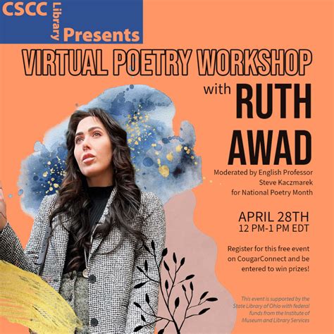 Cscc Library On Twitter This Week Join Acclaimed Poet Ruthawad For