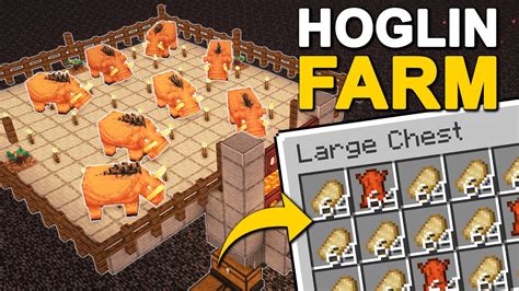 The Best Afk Hoglin Farm In Minecraft 120 Tutorial Youtube