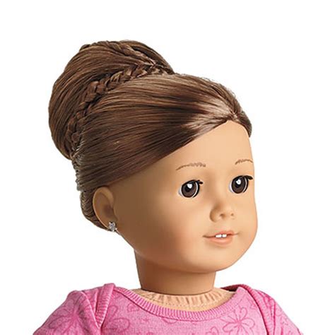 American Girl Myag Chic Bun Brown For 18 Dolls Hair Extension