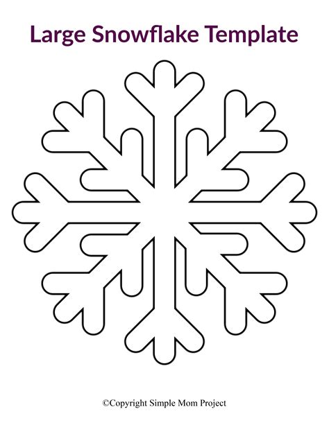 Free Printable Large Snowflake Templates Simple Mom Project