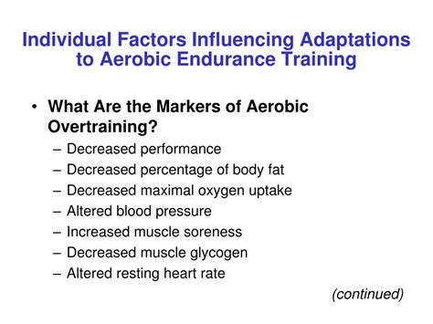 Ppt Adaptations To Aerobic Endurance Training Programs Powerpoint