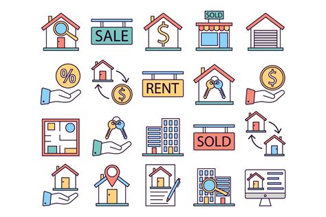 Real Estate Vector Free Icons Set