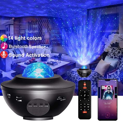 Led Starry Sky Star Galaxy Projector Night Light Built In Bluetooth
