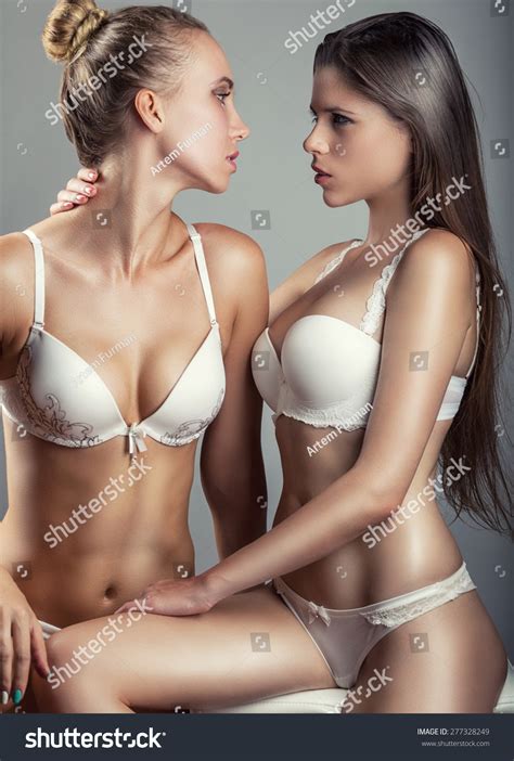 Two Beautiful Sexy Lesbian Women Erotic Shutterstock