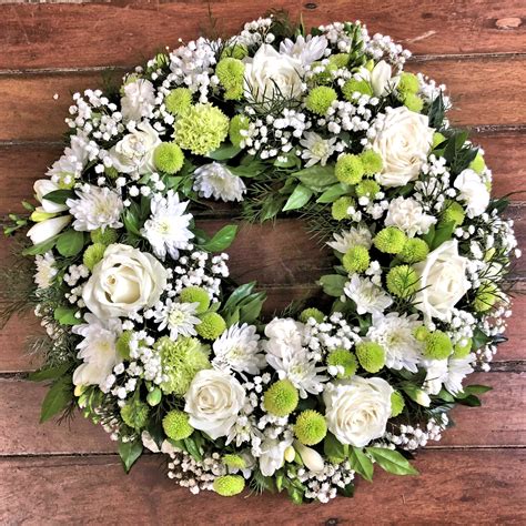 Sympathy Wreath White Karinya Florist