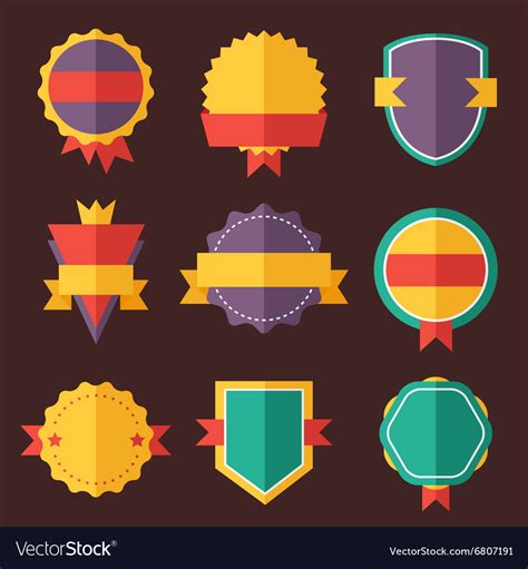 Modern Flat Design Badges Collection Royalty Free Vector