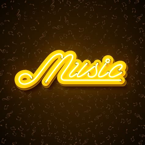 Music Illustration With Neon Sign 341277 Vector Art At Vecteezy