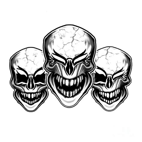 Laughing Skulls Digital Art By S Desiata Fine Art America