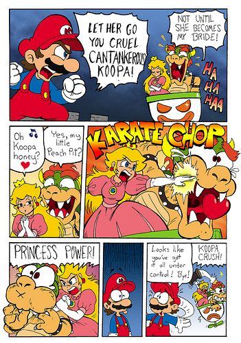 Peach Power Mario Comics Mario Funny Super Mario Art