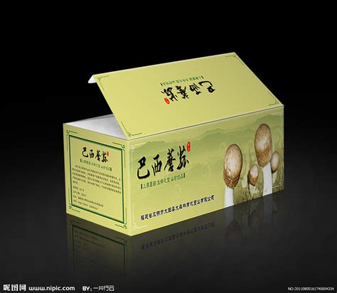A randomized clinical trial（巴西蘑菇和年長女性炎症介質：一項隨機臨床試驗）。 這項研究是將57名平均年齡70多歲的婦女分成兩組，一組29人吃安慰劑. 巴西蘑菇盒子矢量图__包装设计_广告设计_矢量图库_昵图网nipic.com