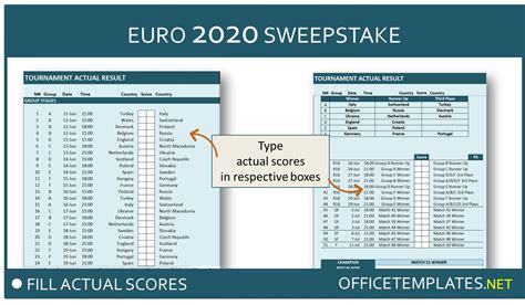 Pickem style for the group stage and knockout stage, or bracket style for the knockout stage. UEFA Euro 2020 Sweepstake » OFFICETEMPLATES.NET