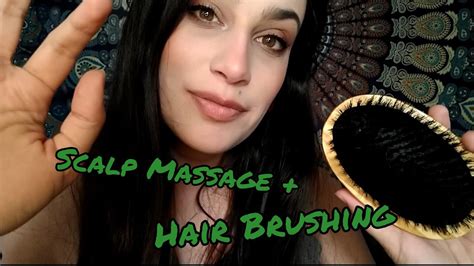 fast aggressive asmr ~ scalp massage and hair brushing soft spoken w hand sounds youtube