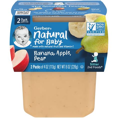 Gerber 2nd Foods Natural For Baby Wonderfoods Baby Food Bananas Apple