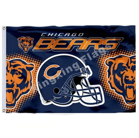 Chicago Bears New Wordmark Flag 3x5ft Polyester Nfl1 Banner Flying Size