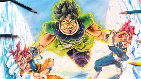 Doragon bōru sūpā) is a japanese manga and anime series, which serves as a sequel to the original dragon ball manga, with its overall plot outline written by franchise creator akira toriyama. Dibujando a Goku y Vegeta VS Broly (speed draw) | Dragon ...
