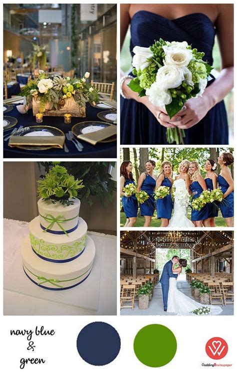 Top 5 Early Summer Navy Blue Wedding Ideas To Stand You Out Navy Blue And Green Wedding Cakes