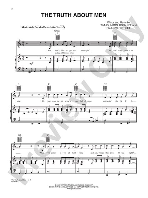 The Truth About Men Pianovocalchords Tracy Byrd Digital Sheet Music Download