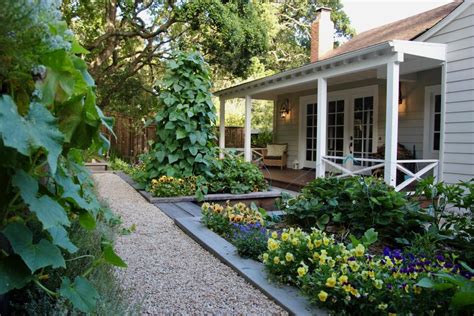 Front Yard With Raised Garden Bed Hgtv