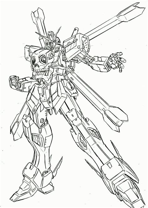 Gundam Coloring Pages Sketch Coloring Page