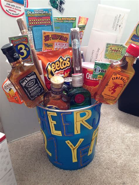 These many pictures of 21st birthday card ideas for a boy list may become your inspiration and informational purpose. Cheers to 21 years! DIY birthday bucket! | Diy birthday ...