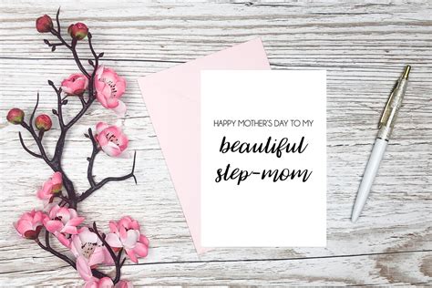 Step Mom Card Mothers Day Happy Mothers Day To My Step Mom Etsy Uk