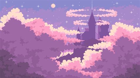 Pixilart Magic Castle In 2022 Pink Wallpaper Backgrounds Pixel Art