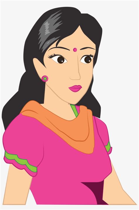 Download Cartoon Women In Saree Png Clipart Woman Cartoon Clip Woman