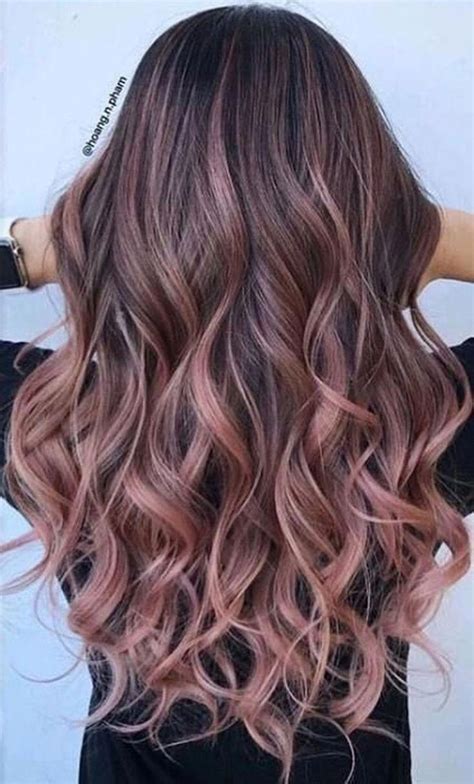 30 stylish rose gold hair color ideas that trendy in 2019 brownhairbalayage in 2020 hair