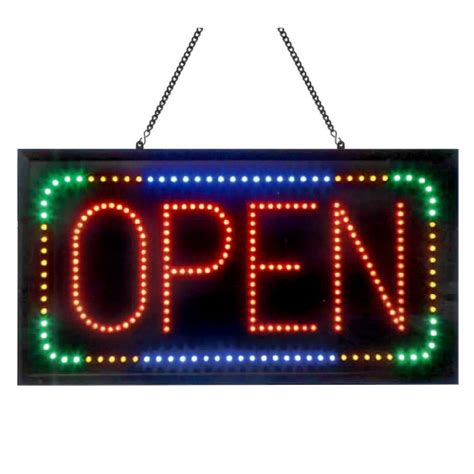 Open Sign Animated Led Business Sign 28x15 Lightbox Shop