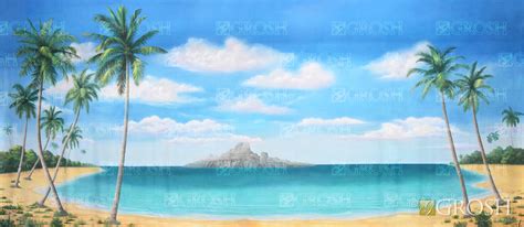 Tropical Island Scenery Backdrops Grosh S2843