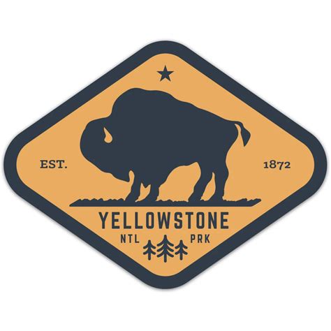 Yellowstone National Park Sticker Merica Clothing Co Yellowstone