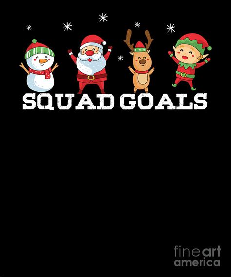 squad goals cute and funny christmas team t digital art by thomas larch fine art america