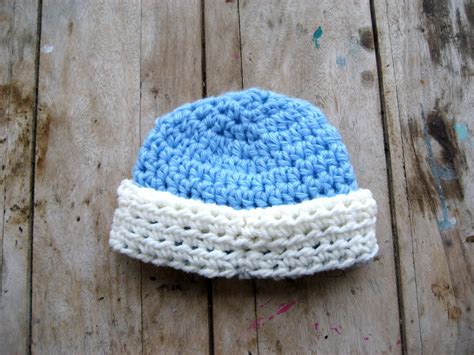 What a novice needs to know to create this product, next. Blue Crochet Beanie for NewBorn boy by MarinasCrochet on ...