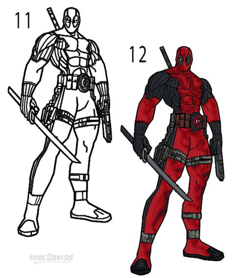 How To Draw Deadpool Step By Step Pictures Cool2bkids