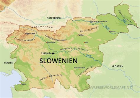 Karte Von Slowenien Freeworldmaps Net