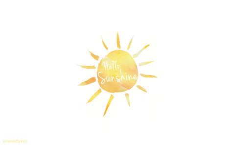 Hello Sunshine Watercolor Desktop Wallpaper Macbook Air